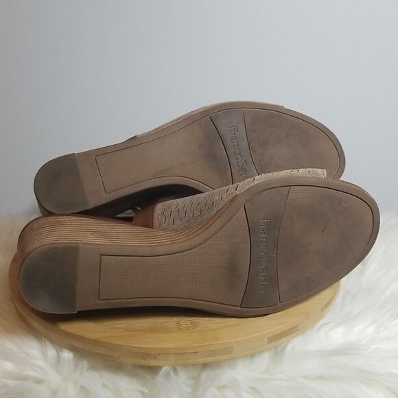 Franco Sarto Martha Suede Wedge Peeptoe Sandal - Picture 6 of 6